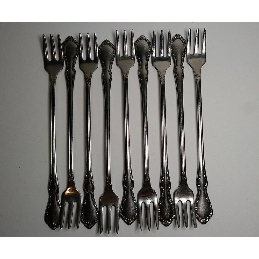 Oneida Mansion Hall Distinction Deluxe Cocktail Forks Stainless Flatware 9